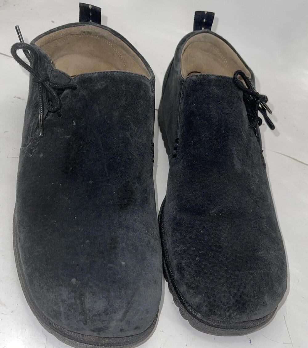 Hush Puppies Shoes Womens Size 10 Black Suede Moccasin Lace Up Comfort 58174